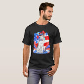 Oriental Shorthair Katze 4. Juli Patriotisch Ameri T-Shirt (Vorne ganz)