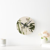 Oriental style painting, bamboo branches runde wanduhr (Zuhause)