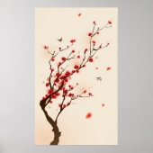 Oriental style painting, plum blossom in spring 2 poster (Vorne)