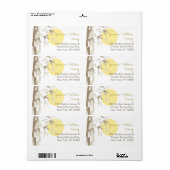 Oriental Sunrise Bamboo Garden Zen Wedding Labels (Vorne)