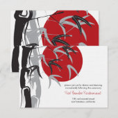 Oriental Sunrise Zen Bamboo Garden Asian Wedding Einladung (Vorne/Hinten)