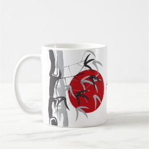 Oriental Sunrise Zen Bamboo Garden Asian Wedding Kaffeetasse