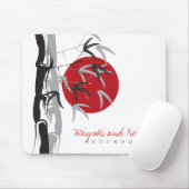 Oriental Sunrise Zen Bamboo Garden Asian Wedding Mousepad (Mit Mouse)