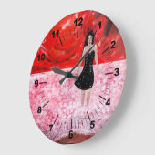 Oriental Sunset Painting by Alfred Fox Große Wanduhr (Winkel)