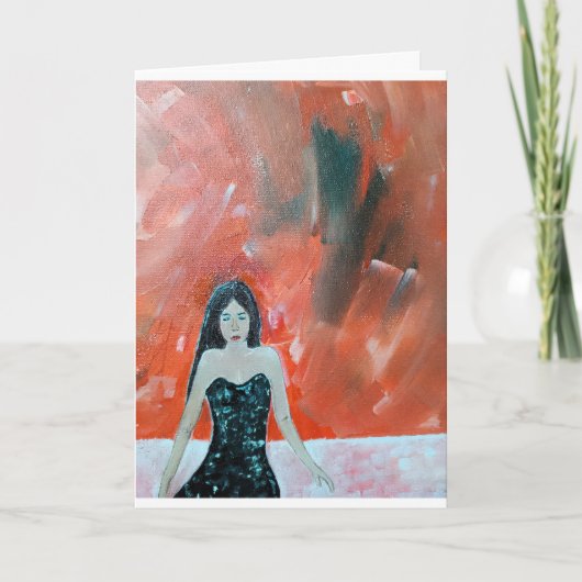 Oriental Sunset Painting by Alfred Fox Karte (Vorderseite)