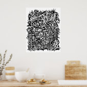 Oriental Tribal Tattoo Design Poster (Küche)