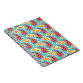 Oriental Turquoise Orange Persian Paisley Pattern Notizblock (Rechte Seite)