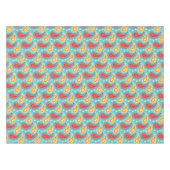 Oriental Turquoise Orange Persian Paisley Pattern Tischdecke (Vorderseite (Horizontal))