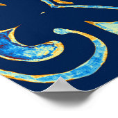 Oriental Watercolor Mandala Teppich Poster (Ecke)