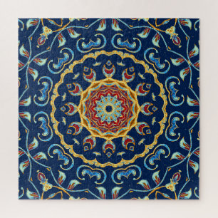 Oriental Watercolor Mandala Teppich Puzzle