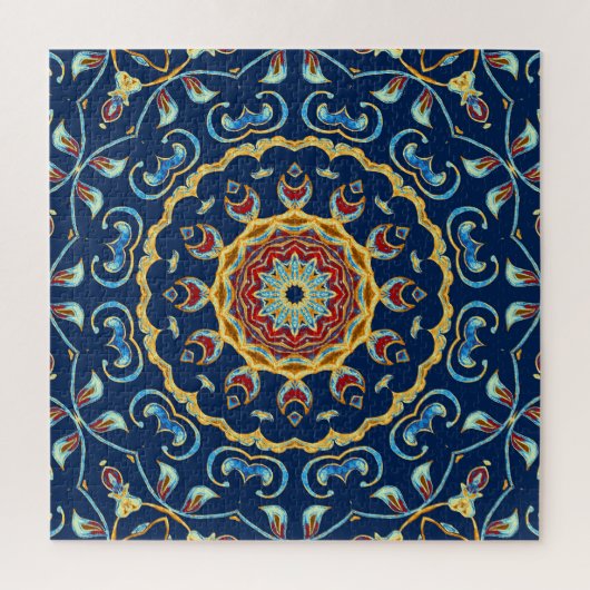 Oriental Watercolor Mandala Teppich Puzzle (Vertikal)
