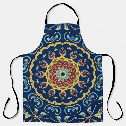 Oriental Watercolor Mandala Teppich Schürze (Vorderseite)