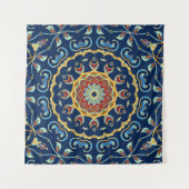 Oriental Watercolor Mandala Teppich Wandteppich (Vorderseite (Horizontal))