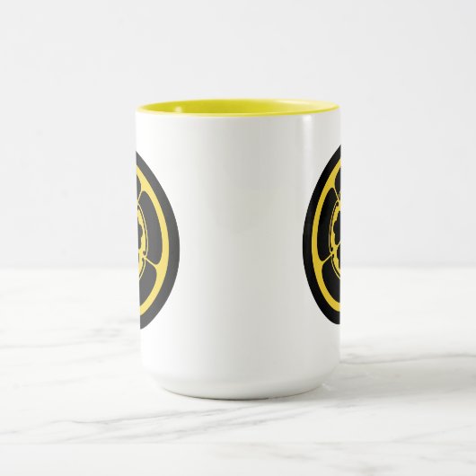 Oriental Yellow Black Oda Japan Orientalische Kuns Tasse (Zentrum)