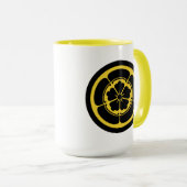 Oriental Yellow Black Oda Japan Orientalische Kuns Tasse (VorderseiteRechts)