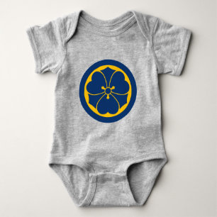 Oriental Yellow Blue Sakai Japan Mon Vector Art Baby Strampler