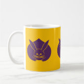 Oriental Yellow Lila Japan Rabbit Mon Vector Art Kaffeetasse (Links)