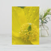 Oriental Yellow Poppy Einladung (Stehend Vorderseite)