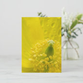 Oriental Yellow Poppy Einladung (Stehend Vorderseite)