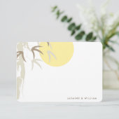 Oriental Yellow Sunrise Bamboo Wedding Vielen Dank Dankeskarte (Stehend Vorderseite)