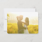 Oriental Yellow Sunrise Bamboo Wedding Vielen Dank Dankeskarte (Rückseite)