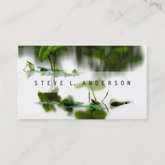 ©Oriental Zen Nature Fotografy Pond Lily Pads Visitenkarte (Vorderseite)