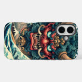 Orientale abstrakte Oni-Dämonen sehen Kanagawa-Wel Case-Mate iPhone Hülle (Rückseite (Horizontal))