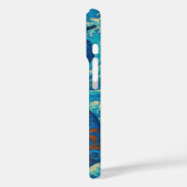 Orientale abstrakte Schönheit Geisha Maiko blaue W Case-Mate iPhone Hülle (Rückseite / Links)