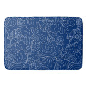 Orientale abstrakte Wasserwellen Muster Badematte (Vorderseite)