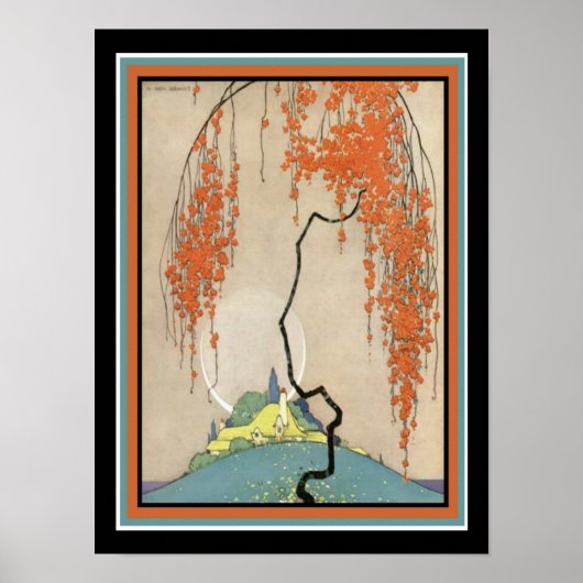 Orientale Art Deco Print 12 x 16 Poster (Vorne)