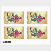 Orientale Beauty Rechteckiger Aufkleber (Blatt)