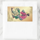 Orientale Beauty Rechteckiger Aufkleber (Tasche)