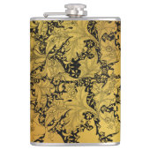 Orientale Blume Golden Floral Flachmann (Vorderseite)