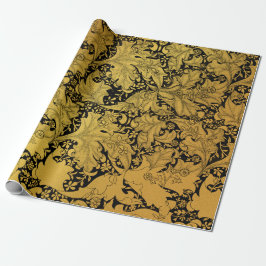 Orientale Blume Golden Floral Geschenkpapier