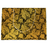 Orientale Blume Golden Floral Große Geschenktüte (Vorderseite)