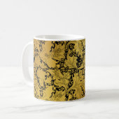 Orientale Blume Golden Floral Kaffeetasse (Vorderseite Links)