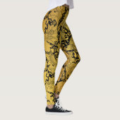 Orientale Blume Golden Floral Leggings (Rechts)