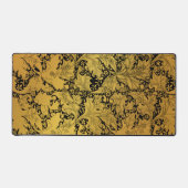 Orientale Blume Golden Floral Schreibtischunterlage (Vorderseite)