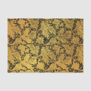 Orientale Blume Golden Floral Seidenpapier