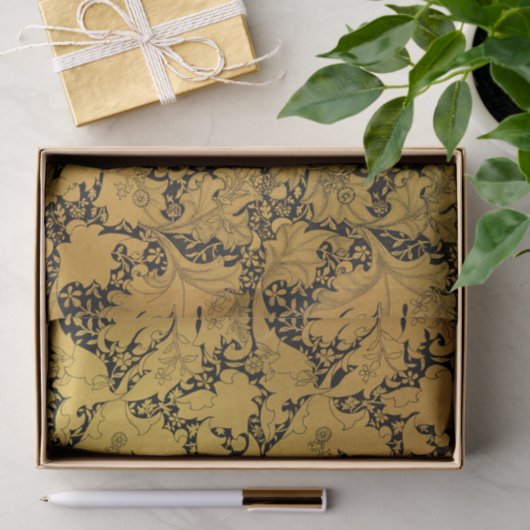 Orientale Blume Golden Floral Seidenpapier (Geschenk)