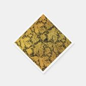 Orientale Blume Golden Floral Serviette (Ecke)