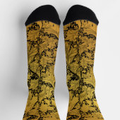 Orientale Blume Golden Floral Socken (Oben)