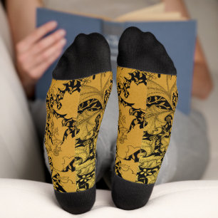 Orientale Blume Golden Floral Socken