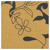Orientale Blume Golden Floral Stoff (Nahaufnahme)