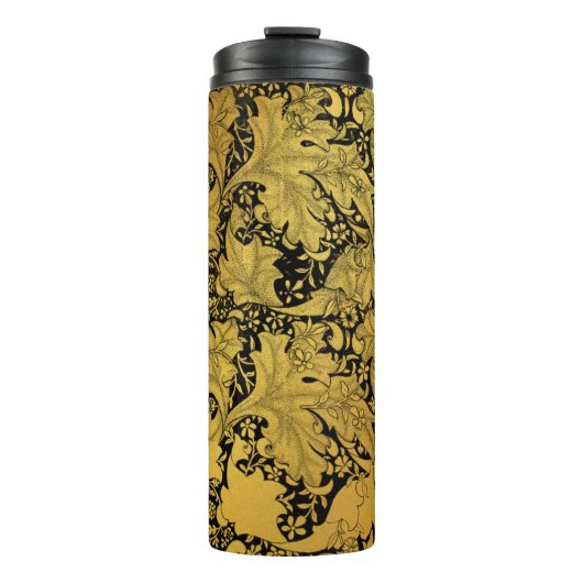 Orientale Blume Golden Floral Thermosbecher (Vorderseite)