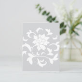 Orientale Blume - Silberkreislaufmuster Postkarte (Stehend Vorderseite)
