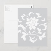 Orientale Blume - Silberkreislaufmuster Postkarte (Vorne/Hinten)
