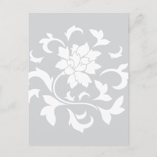Orientale Blume - Silberkreislaufmuster Postkarte