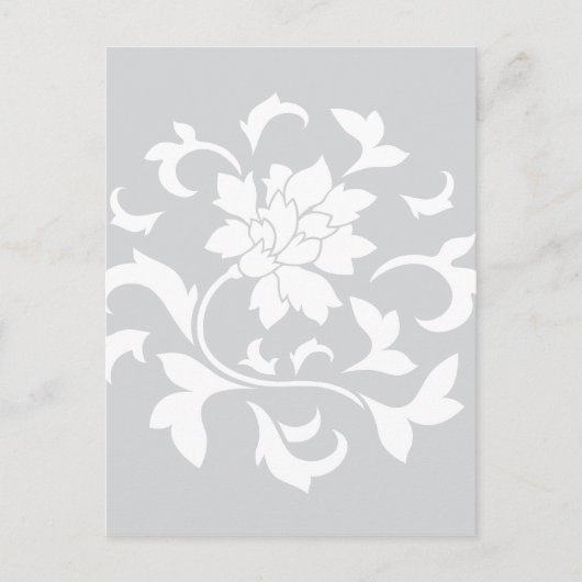 Orientale Blume - Silberkreislaufmuster Postkarte (Vorderseite)