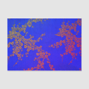 Orientale Blüte Japanischer Kirschen Blüte blau pi Seidenpapier